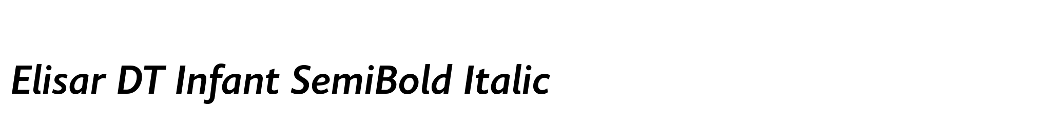 Elisar DT Infant SemiBold Italic image